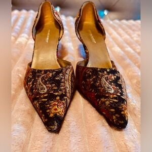 Vintage Highlights Paisley D’Orsay Heels – Size 9